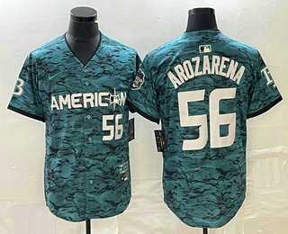 Men%27s Tampa Bay Rays #56 Randy Arozarena Teal 2023 All Star Cool Base Stitched Jersey
